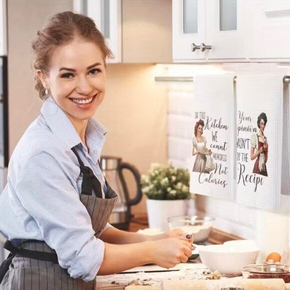 BOUTIQUE WHIMSICAL VINTAGE INSPIRED KITCHEN TOWELS - Picture 5 of 11